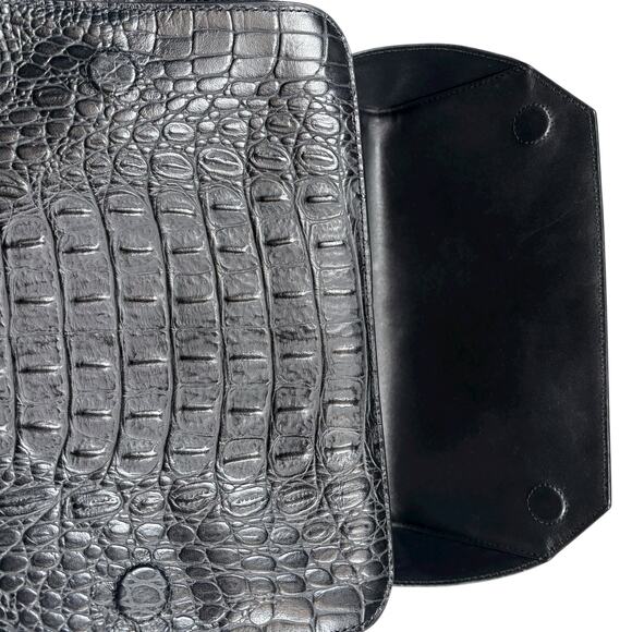 URI MINKOFF ALLIGATOR PATTERN LEATHER BACKPACK - Picture 2 of 11